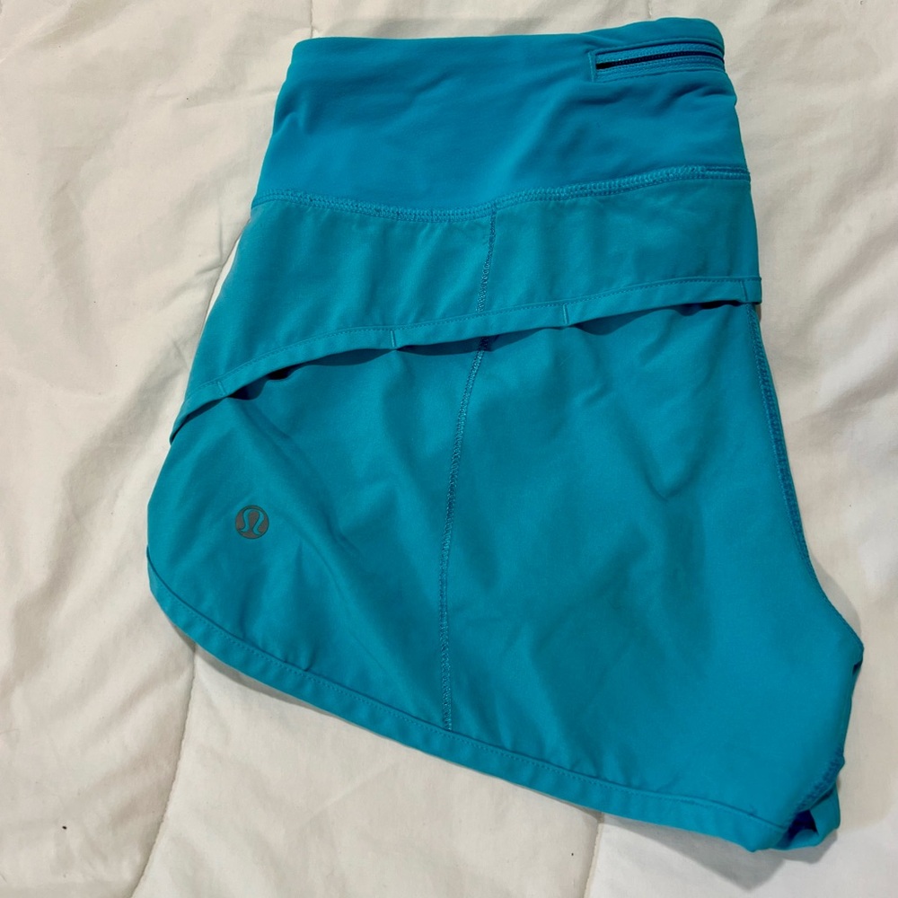 Light Blue Lululemon Speed up Shorts 2.5”